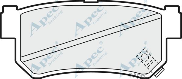APEC BRAKING Комплект тормозных колодок, дисковый тормоз PAD1200